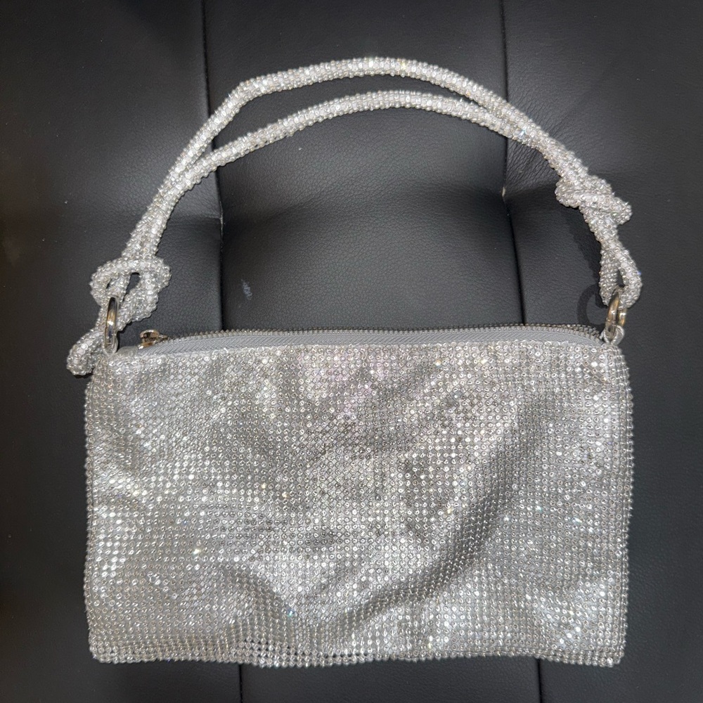 NWT Silver Mesh Bag